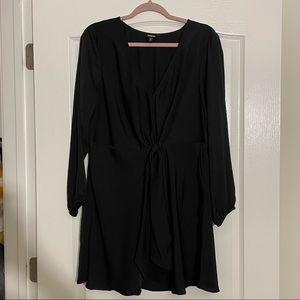 Express Petite Black Satin Dress XL